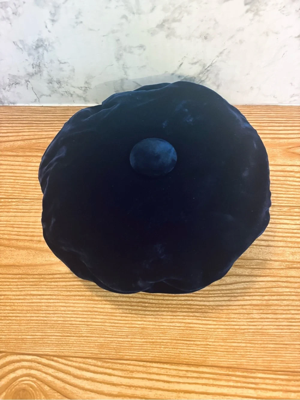 Vintage Navy Blue Velvet Beret Hat Union Made in the USA